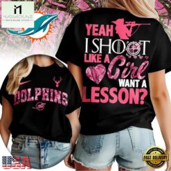 Miami Dolphins Premium NFL Shoot Like A Girl Women Shirt