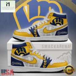 Milwaukee Brewers MLB Trending Sneakers Air Jordan 1 High Top Shoes
