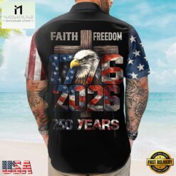 Minnesota Vikings 250 Years Of Freedom American Flag Eagle Hawaiian Shirt