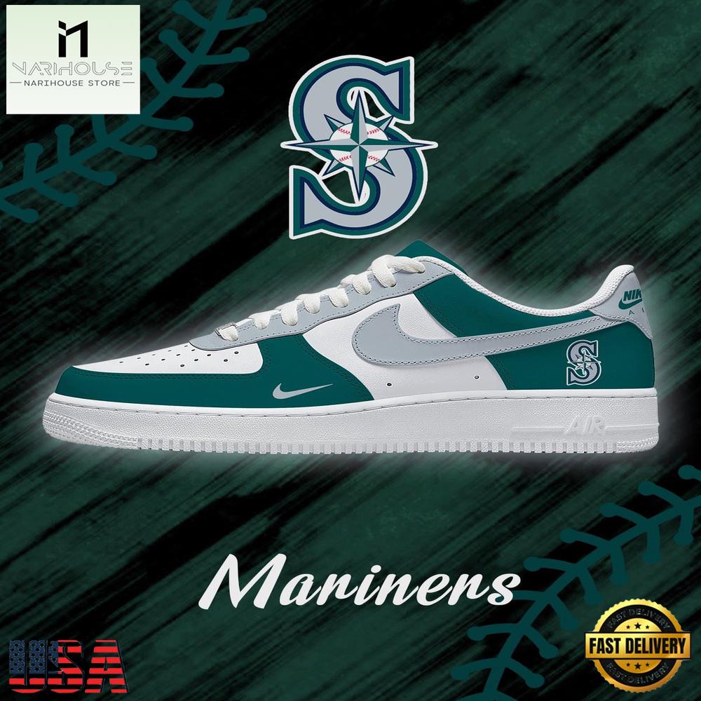 MLB Seattle Maninens Baseball AF1 Shoes Running Sneakers , Sport Team Shoes MLB Seattle Maninens Baseball AF1 Shoes Running Sneakers , Sport Team Shoes