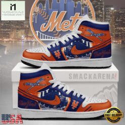 New York Mets MLB Trending Sneakers Air Jordan 1 High Top Shoes