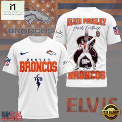NFL Denver Broncos x Elvis Presley 2026 Unisex T-Shirt