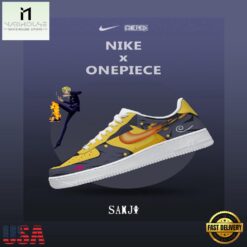 One Piece Black Leg Sanji Nike Air Force 1 Sneakers Fan Shoes