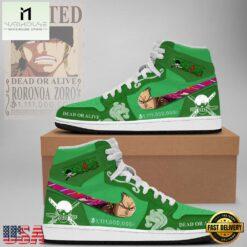 One Piece Wanted Zoro Limited Edition Nike Air Jordan 1 Sneakers Shoes