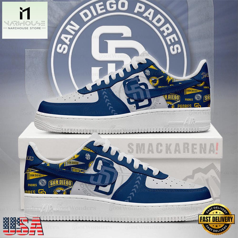 San Diego Padres MLB Unique Sports Air Force 1 Low Top Shoes Running Sneakers , MLB Fan Sneakers San Diego Padres MLB Unique Sports Air Force 1 Low Top Shoes Running Sneakers , MLB Fan Sneakers
