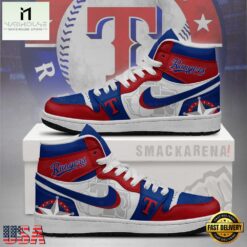 Texas Rangers MLB Unique Sports Air Jordan 1 High Top Shoes Running Sneakers