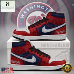 Washington Nationals MLB Unique Sports Air Jordan 1 High Top Shoes Running Sneakers