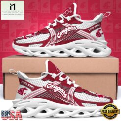 Washington State Cougars Personalized Clunky Sneaker Max Soul Shoes