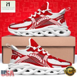 Wisconsin Badgers Personalized Clunky Sneaker Max Soul Shoes