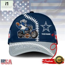 Custom Name Dallas Cowboys NFL Harley Davidson Classic Baseball Cap