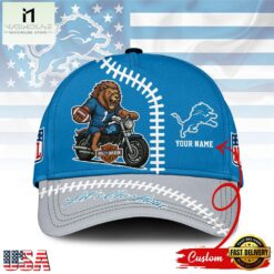 Custom Name Detroit Lions NFL Harley Davidson Classic Baseball Cap