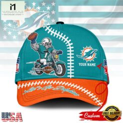 Custom Name Miami Dolphins NFL Harley Davidson Classic Baseball Cap