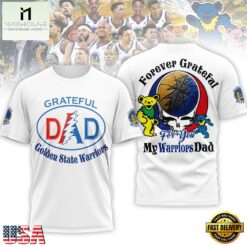 Golden State Warriors Premium NBA Grateful Dead Father Day 3D Shirt