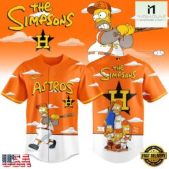 Houston Astros x The Simpsons New Design Baseball Jersey