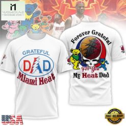 Miami Heat Premium NBA Grateful Dead Father Day 3D Shirt