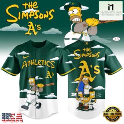 Oakland Athletics x The Simpsons New Design Baseball Jersey