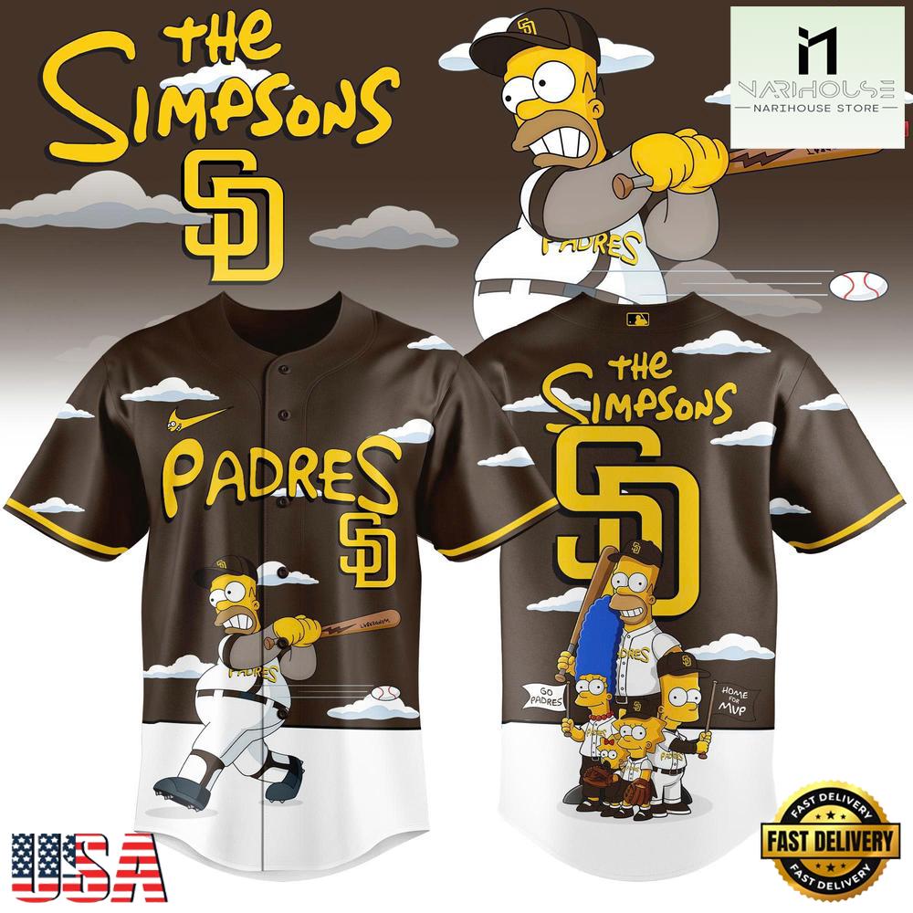 San Diego Padres x The Simpsons New Design Baseball Jersey Shirt San Diego Padres x The Simpsons New Design Baseball Jersey Shirt