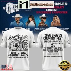 Atlanta Braves Cody Johnson Ella Langley Country Fest White Shirt