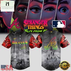 Atlanta Braves x Stranger Things Tales From ’85 Baseball Jersey Shirt