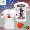 Cleveland Browns NFL 250 Years of American Freedom 3D T-Shirt