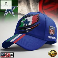 Custom Name Dallas Cowboys NFL Italy Classic Cap