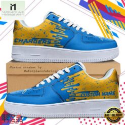 Custom Name Los Angeles Chargers NFL Color Pattern Air Force 1 Shoes