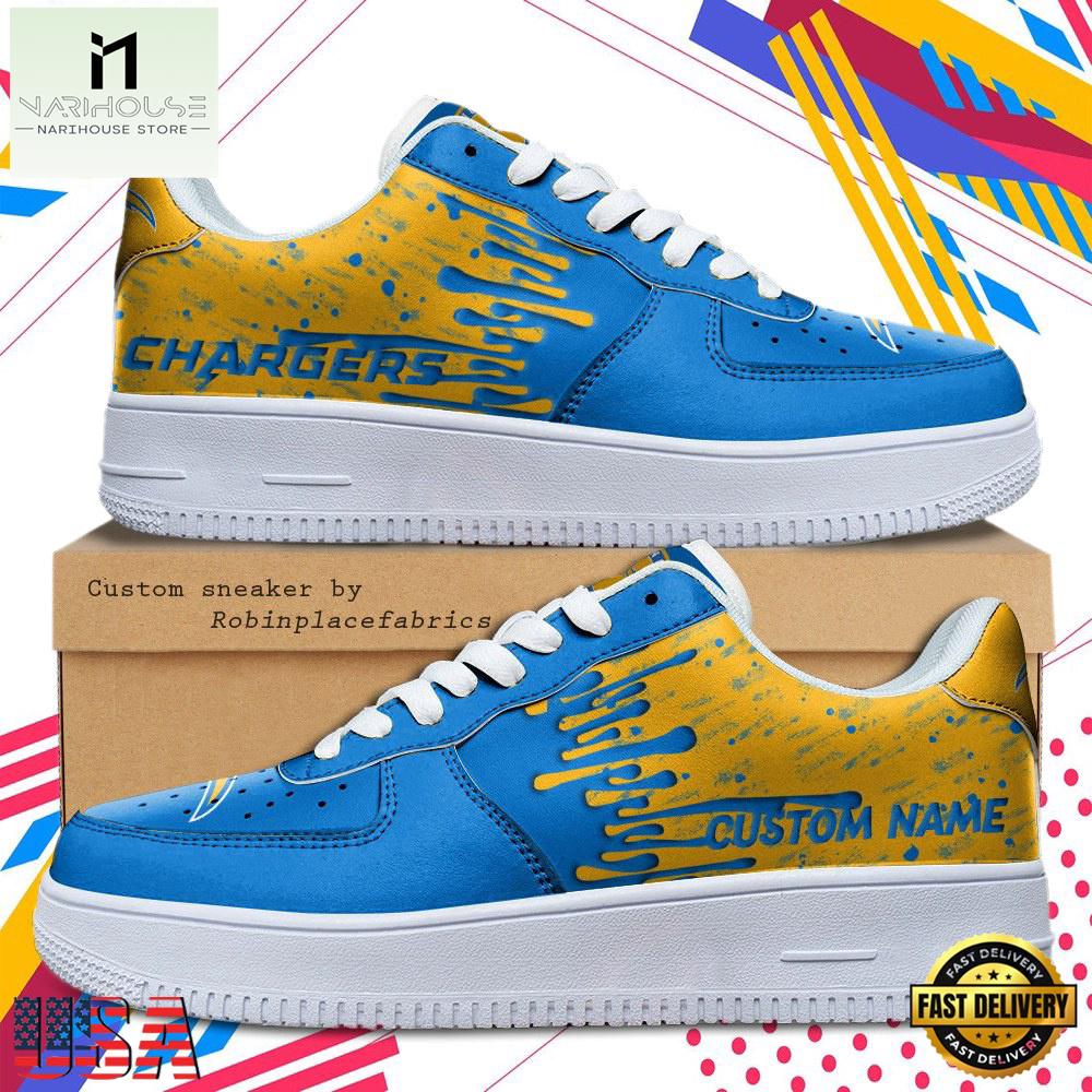 Custom Name Los Angeles Chargers NFL New Edition 2026 Nike Air Force 1 Sneakers Shoes Custom Name Los Angeles Chargers NFL New Edition 2026 Nike Air Force 1 Sneakers Shoes