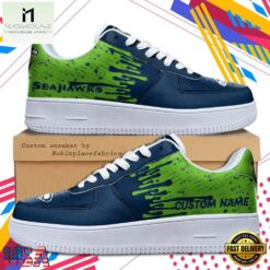 Custom Name Seattle Seahawks NFL Color Pattern Air Force 1 Shoes