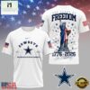Dallas Cowboys NFL 250 Years of American Freedom 3D T-Shirt