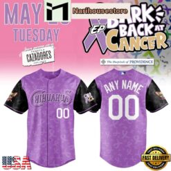 El Paso Chihuahuas 2026 Bark Back At Cancer Custom Baseball Jersey