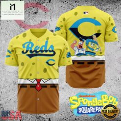 MLB Cincinnati Reds x SpongeBob SquarePants Baseball Jersey 1