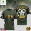 MLB Detroit Tigers US Army 250th Birthday Design 3D T Shirt