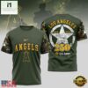 MLB Los Angeles Angels US Army 250th Birthday Design 3D T Shirt