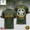MLB Miami Marlins US Army 250th Birthday Design 3D T Shirt
