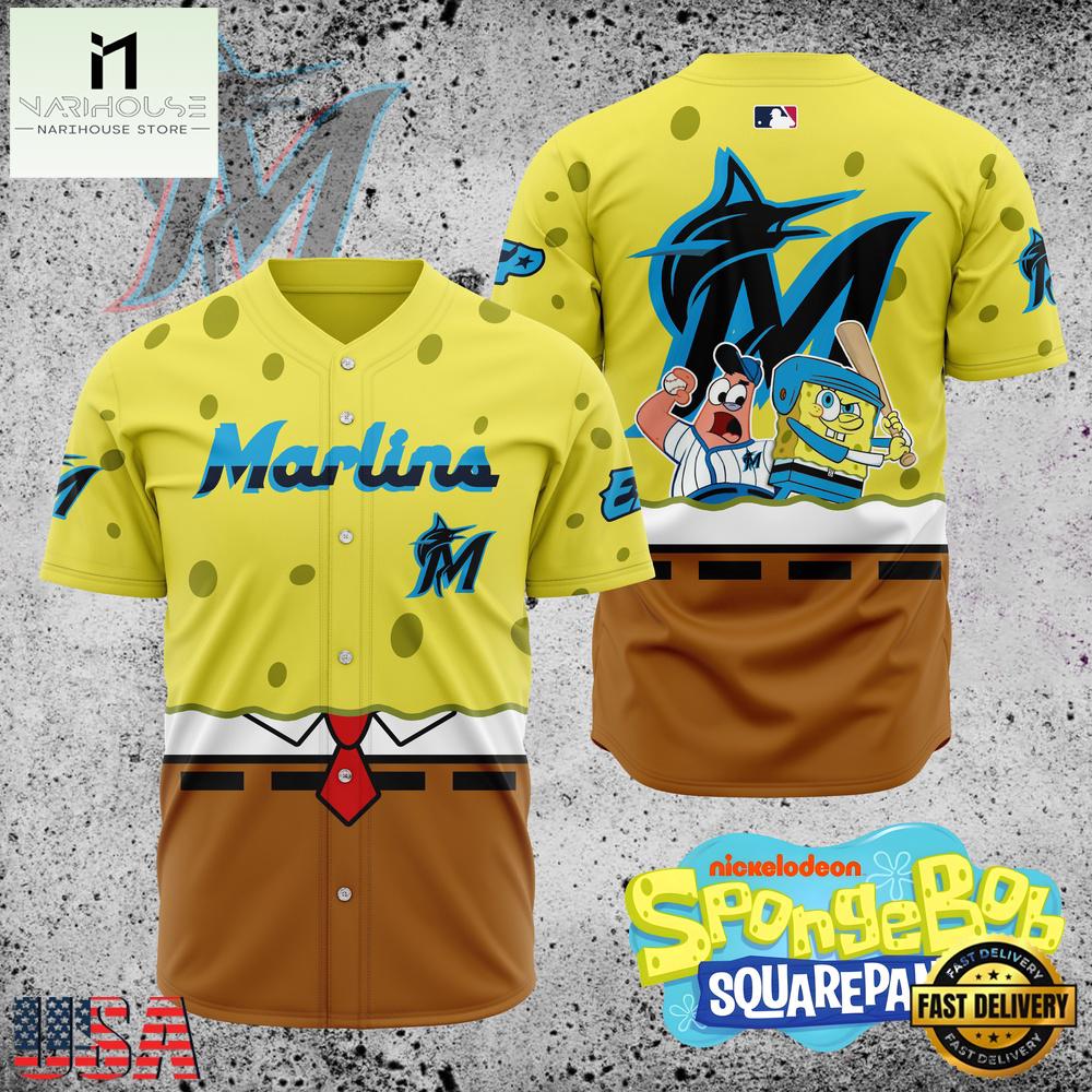 MLB Miami Marlins x SpongeBob SquarePants New 2026 Version Baseball Jersey MLB Miami Marlins x SpongeBob SquarePants New 2026 Version Baseball Jersey