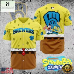 MLB Milwaukee Brewers x SpongeBob SquarePants Baseball Jersey