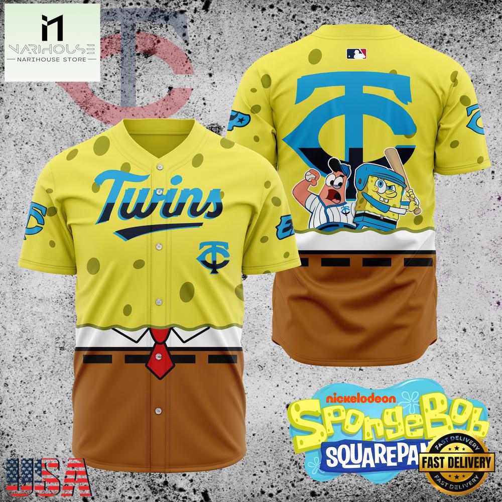 MLB Minnesota Twins x SpongeBob SquarePants New 2026 Version Baseball Jersey MLB Minnesota Twins x SpongeBob SquarePants New 2026 Version Baseball Jersey