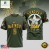 MLB Seattle Mariners US Army 250th Birthday 2026 T-Shirt 2 MLB Seattle Mariners US Army 250th Birthday Design 3D T Shirt