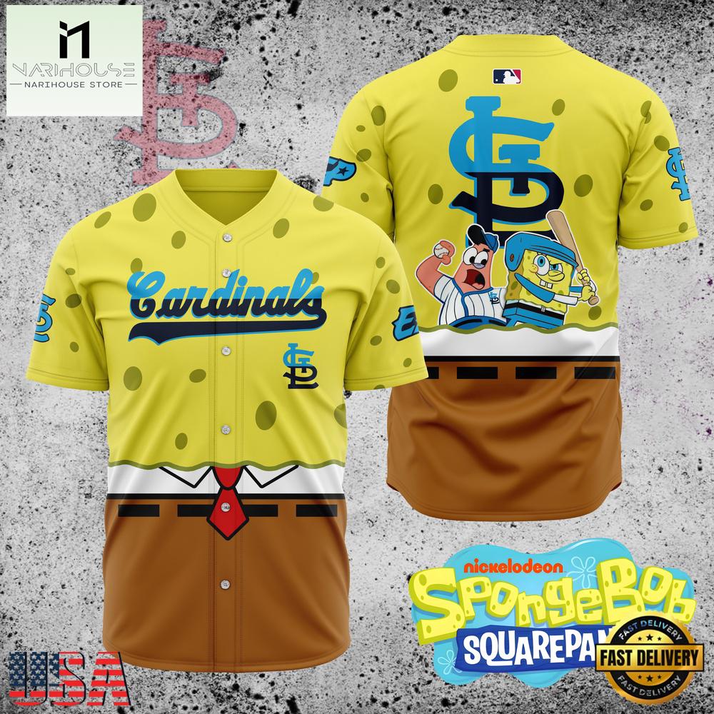 MLB St. Louis Cardinals x SpongeBob SquarePants New 2026 Version Baseball Jersey MLB St. Louis Cardinals x SpongeBob SquarePants New 2026 Version Baseball Jersey