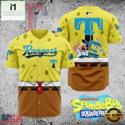 MLB Texas Rangers x SpongeBob SquarePants Baseball Jersey