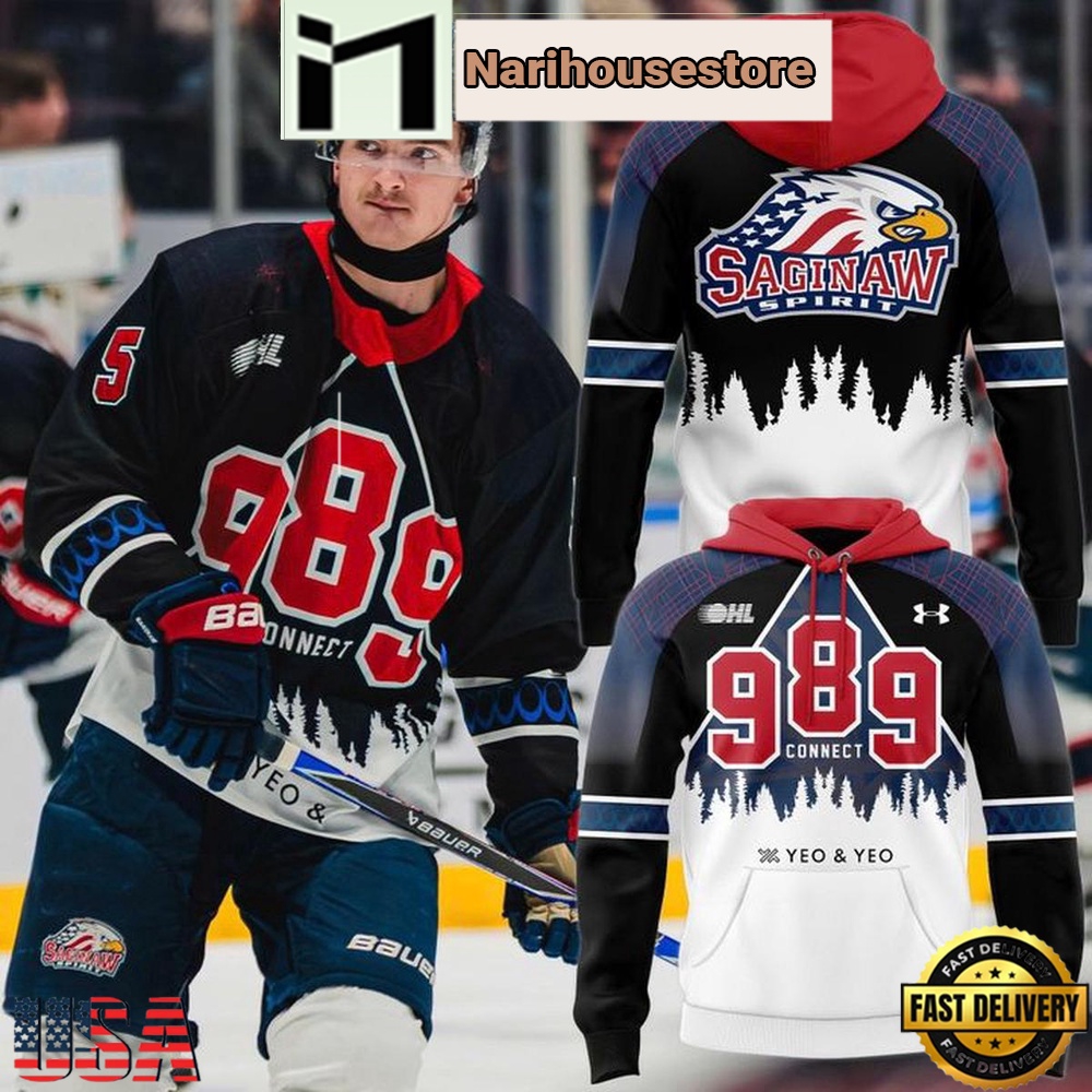 Saginaw Spirit 989 Connect Warmup Unisex Hoodie Saginaw Spirit 989 Connect Warmup Unisex Hoodie