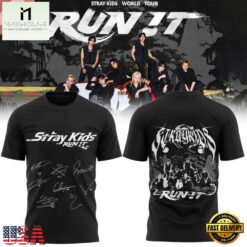 2026 Run It World Tour Stray Kids Signature T Shirt