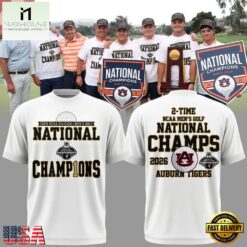 Auburn Tigers NCAA Men’s Golf National Champions 2026 NCAA Golf Fan 3D T Shirt