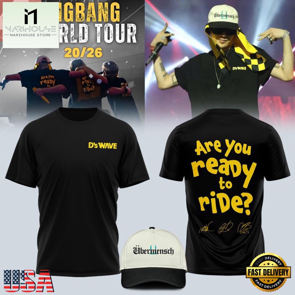 BigBang World Tour Are you Ready To Ride 20-26 T Shirt BigBang World Tour Are you Ready To Ride 20-26 T Shirt