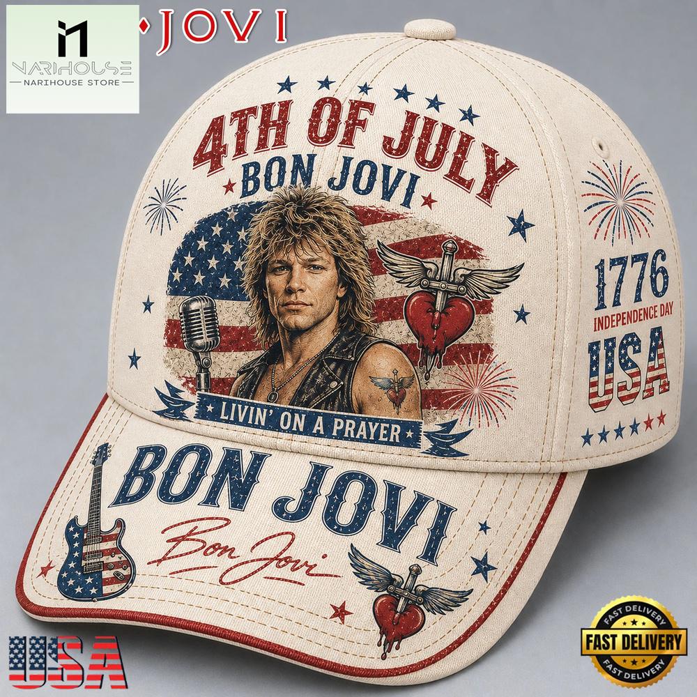 Bon Jovi 4th of July American Legend 2026 Cap Hats Bon Jovi 4th of July American Legend 2026 Cap Hats