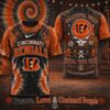 Cincinnati Bengals NFL x Greateful Dead Peace Love All Over Print T Shirt 3 Cincinnati Bengals NFL Peace Love Greateful Dead Special New 3D Shirt