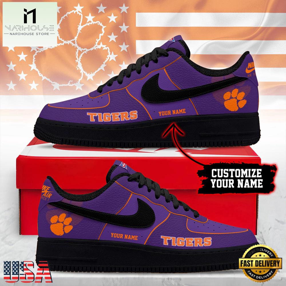 NCAA Clemson Tigers New 2026 Custom Air Force 1 Shoes Running Sneakers NCAA Clemson Tigers New 2026 Custom Air Force 1 Shoes Running Sneakers