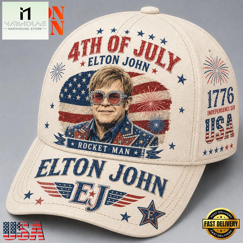 Elton John 4th of July American Legend 2026 Cap Hats Elton John 4th of July American Legend 2026 Cap Hats