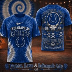 Indianapolis Colts NFL Peace Love Greateful Dead Special New 3D Shirt