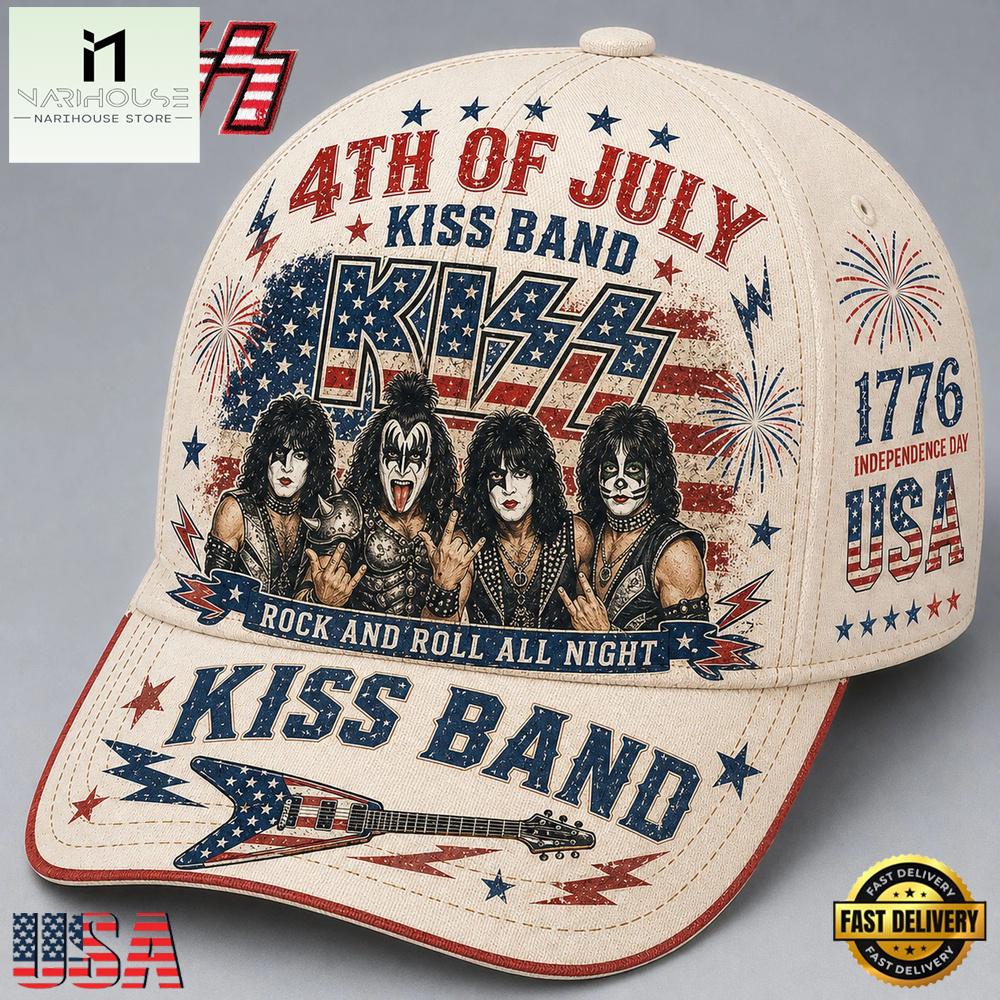 Kiss Band 4th of July American Legend 2026 Cap Hats Kiss Band 4th of July American Legend 2026 Cap Hats
